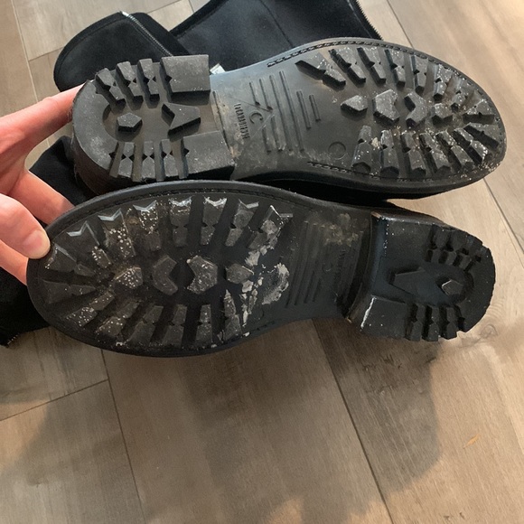 Black La Canadienne waterproof suede knee high boots size 9. - Picture 12 of 15